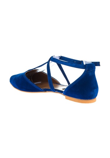 Fox Shoes Saks Mavi Kadın Babet D726537302 Saks Mavisi