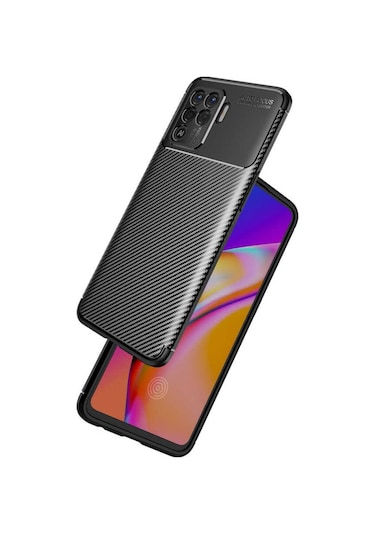 Oppo Reno 5 Lite Kılıf Zore Negro Silikon Kapak-Siyah