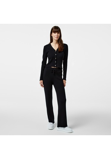 Nautica Kadın Siyah Regular Fit Pantolon Düz 47p310t Siyah