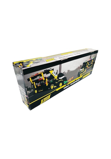 Ethem Oyuncak Siyah 3 Katlı Taşıyıcı Tır 628-3, 4 Arabalı 3 Katlı Taşıyıcı Tır