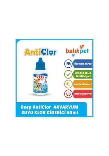 Anticlor Klor Giderici Akvaryum Su Düzenleyici 50 ML