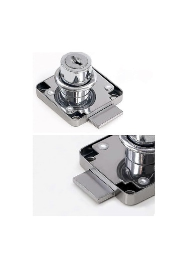 Mobilya İçin Yeni 2 Adet Çinko Alaşımlı Kam Kilidi Seti - Gümüş K