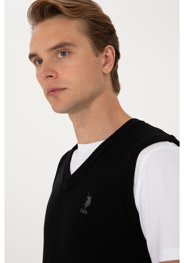 U.s. Polo Assn. Erkek Siyah Süveter 50316843-vr046 Siyah