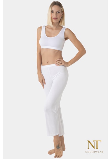 Nt Underwear Bambu İçlik Pantolon Astarı Beyaz