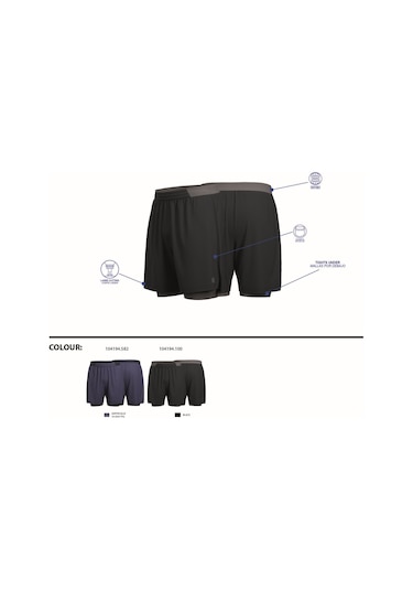 Joma Core Bermuda Siyah Erkek Spor Taytlı Şort 104194 Siyah