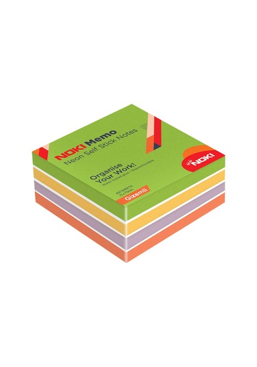 Noki 75x75 Neon Havai Envai Gizemli Ebruli Yapışkanlı Küp Blok 450 Sayfa