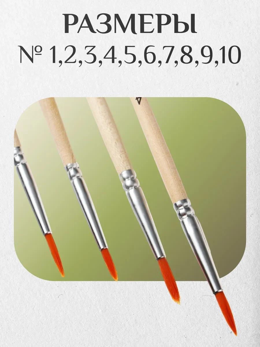 Calligrata Sanat İçin Naylon Fırçalar Seti 10 Adet 14081873