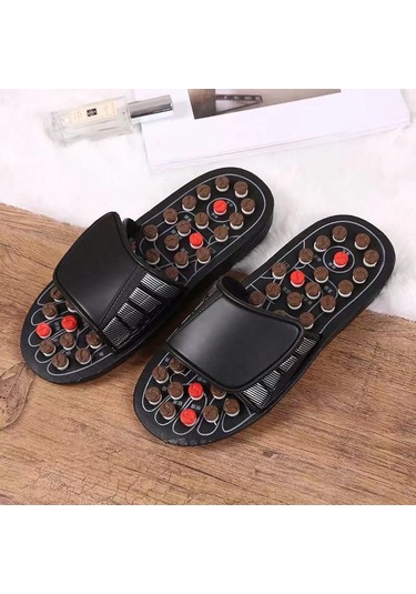 Teltree Kahverengi Puanlı Döner Topuk Masaj Terliği - Akupresür Bakımı, Sağlıklı Ayak Tabanı, Dayanıklı Malzeme, 42-43 Numara Kahverengi