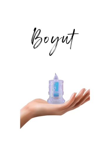 3 Adet Led Mum Simli Tipi Pil Dahil Dumansız Alev Ledli Yapay Dekoratif Mum Işığı Orta Pt421 ŞEFFAF