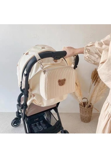 Suofeng 2021 Yeni Desenli Çanta: Embroidered Multi-fonksiyonlu Bebek Arabası Askılı Çanta, Bez Çantası, Anne Çantası - Yumuşak Pamuk Malzemeyle, Güvenli Fermuar Ve Organize Bölmeler Çok Renkli