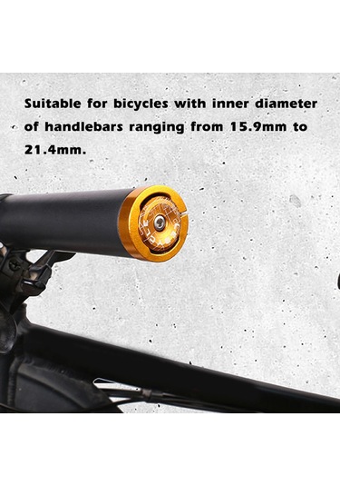 Yaleker Alüminyum Genişletilebilir Bisiklet Tutamak Tıkanırtıcı, Sürgülü Vida Korumalı Korkuluk Kapağı - Siyah