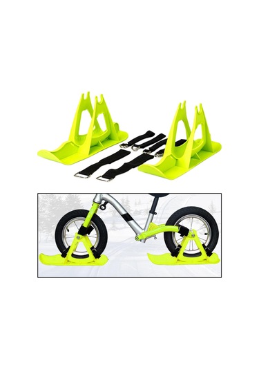 Suntek Kış Kar Kızağı Bisiklet Kayak Kızak Spor Yeşil Yeşil