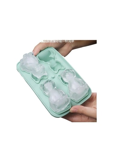 Ganzhoushop Topu Siyah Küp Buz Kalıbı Hayvan Figürlü 2'li Paket Silikon Küp - Ambition Pm Siyah