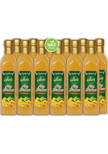 Alıç Sirkesi 12x500 Ml - %100 Katkısız Doğal Geleneksel Ev Yapımı