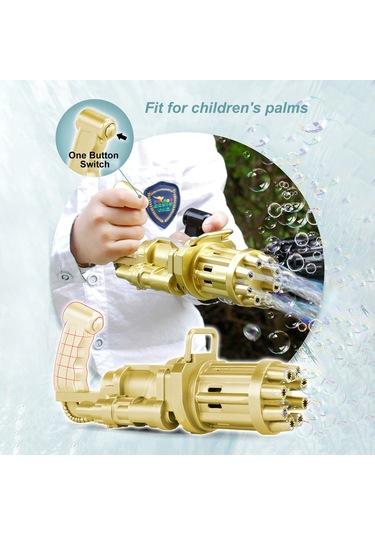 Geeksen Güvenli Abs Plastikten Yapılmış, Renkli Baloncuklar İçin Eğlenceli Ve Kolay Kullanımlı Çocuk Oyuncağı. Altın