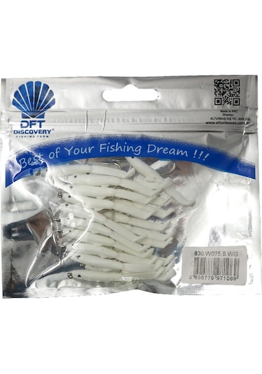 Dft Discovry W075 Sasi 5cm İğneli Silikon Balık Yemi Sedefli Beyaz