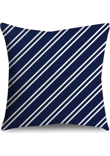 Kuzey Avrupa Geometrik Keten Yastık 45 45 Cm-28 Ekru