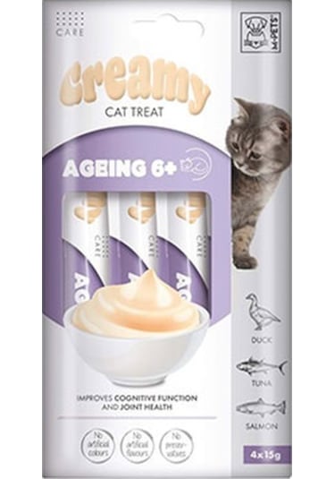 M-pets  6+ Krema Kedi Ödül Maması 4x15 Gr 244-30046.01