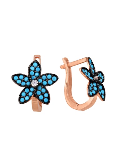 Argentum Concept - Firuze Taşlı Çiçek Küpe N11.14360