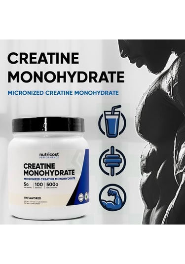 Nutricost Creatine Monohydrate Powder 500 Gram - Usa Menşei