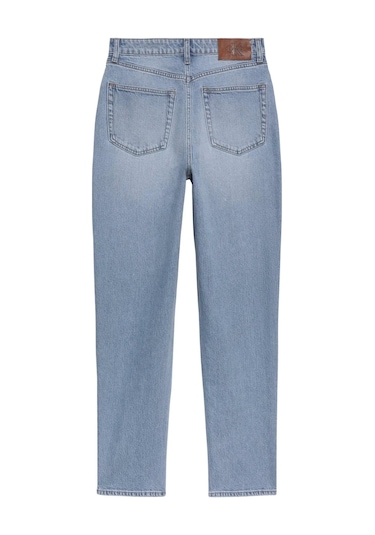 Calvin Klein New Mom Jean Panama Kadın Mavi Kot Pantolon-14793