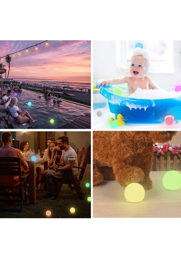 Havuz Yüzen Top Işık Karartma Rgbw 16 Renk Bahçe, Yard Dekor İçin Led Işık Çok Renkli