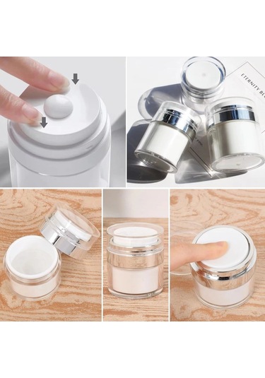 Hava Pompalı Doldurulabilir Vakumlu Krem,fondoten Sıvı Kozmetik Ürün Şişesi Çok Renkli