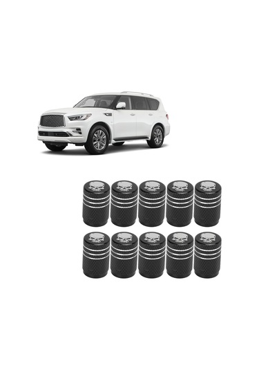 Lemestar Zinc Alloy Skull Tire Valve Caps 10 Adet - Evrensel Uygulama, Toz/su Koruma, Araçlar İçin Stili Ve Dayanıklılığı Birleştirir