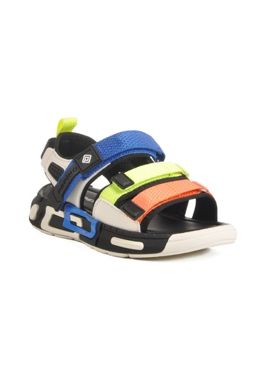 Pepino Siyah Cırtlı Erkek Çocuk Düz Sandalet