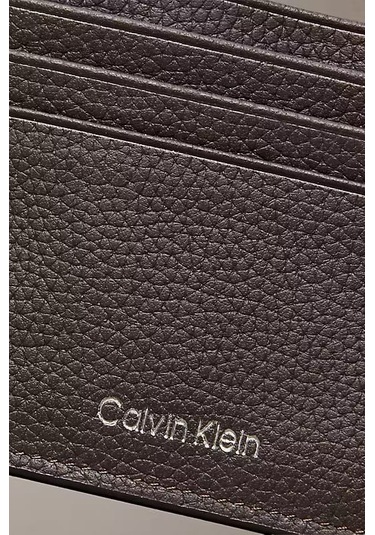 Erkek Dokulu Yazı Baskılı Kartlık - Kahverengi Ck Dark Brown