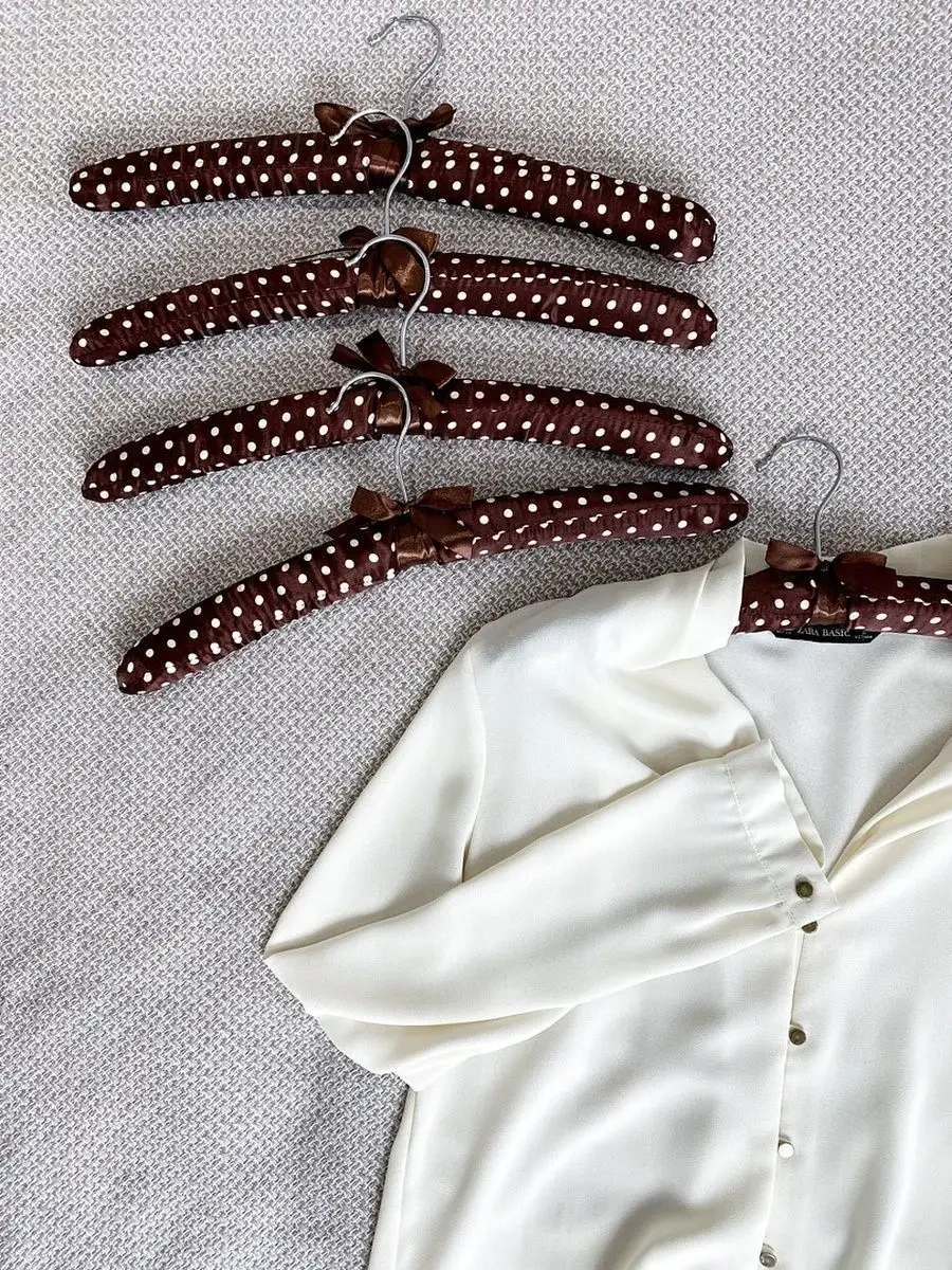 Homy Mood Yumuşak Saten Elbise Askıları Seti, 5 Adet 57477153 Kahverengi