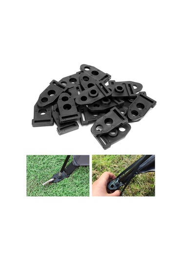 Qingmipy Kamp Tenteği Sabitleyici İki Delikli, Pvc/pe Malzeme, Dağcılık Kamp İçin, Açık Hava Aktivitesi Erişkinler İçin, 20 Adet Paket Diğer