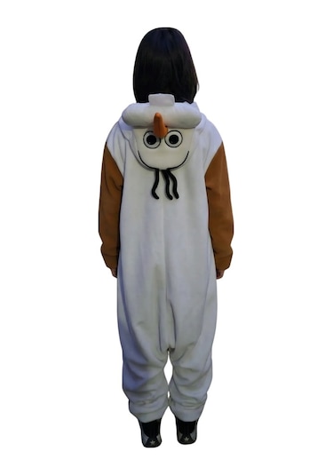 Olaf Kostümü Karlar Ülkesi Olaf Pijama Tulum Kostüm