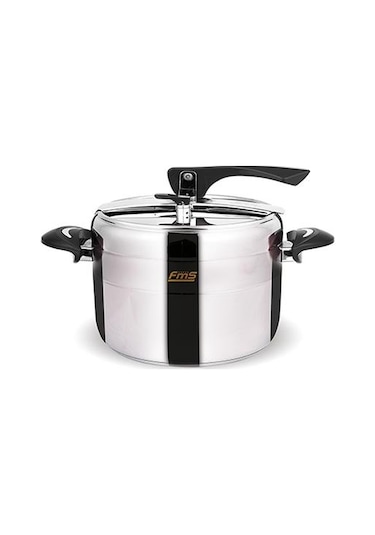 FMS 5 Litre Klasik Düdüklü Tencere Siyah Gümüş - Siyah