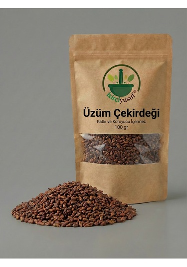 İxirciyusuf Üzüm Çekirdeği Grape Seed Whole Grape Seed Vitis Vinifera Doğal Tane 100 G