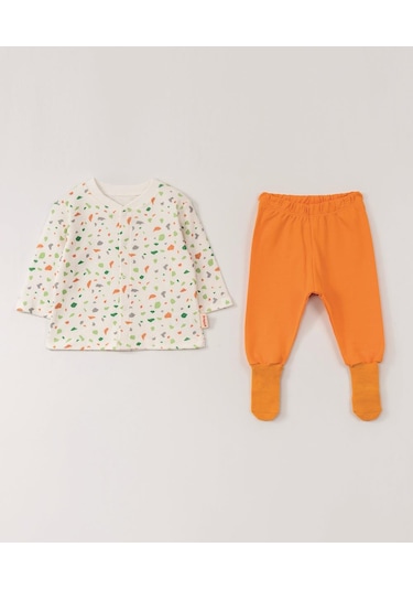 Çoraplı Pijama Takım Melanj