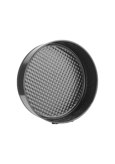 Vkemall 18 Cm Çelik Kek Kalıbı, Konuşabilir Tabanı, Anti Yapışkan Kaplama, Ev Fırınlama, Mousse/pasta İçin Siyah Gri