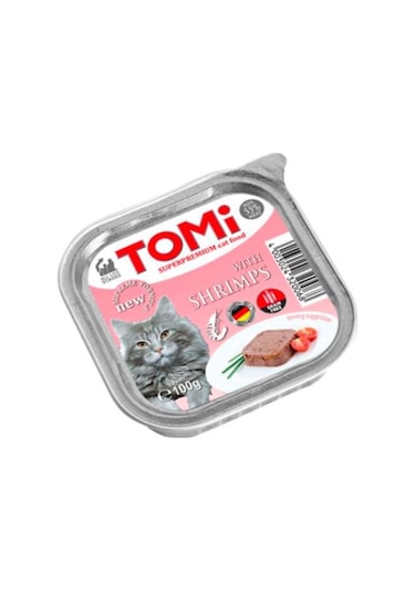 Tomi Karidesli Pate Yetişkin Kedi Yaş Maması 100 G