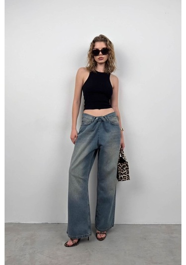 Halter Yaka Kolsuz Bluz Siyah