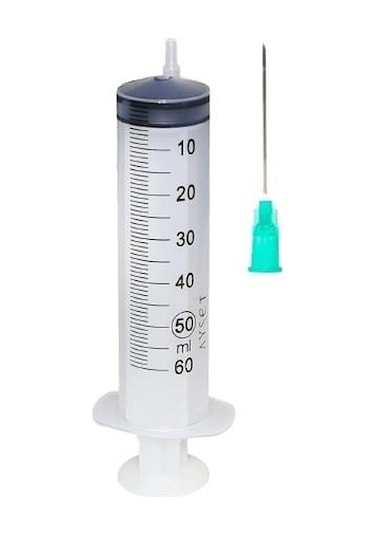 Ayset 50 CC Enjektör 3 Parça 21 G Yeşil İğneli 50 ML Şırınga 50 Adet