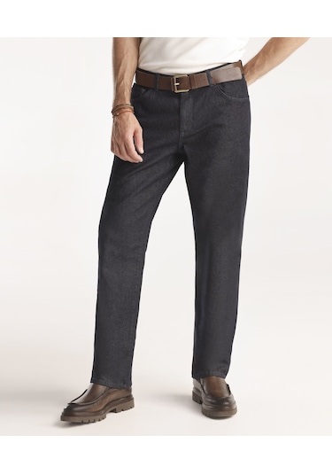 Relaxed Fit Erkek Denim Pantolon Koyu İndigo