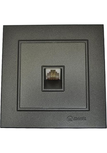 Makel Karea Nümeris Telefon Prizi + Çerçeve Füme