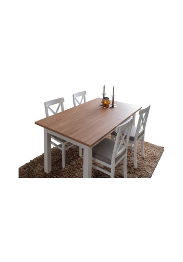 Alaçatı Açılır Masa Beyaz - Ceviz