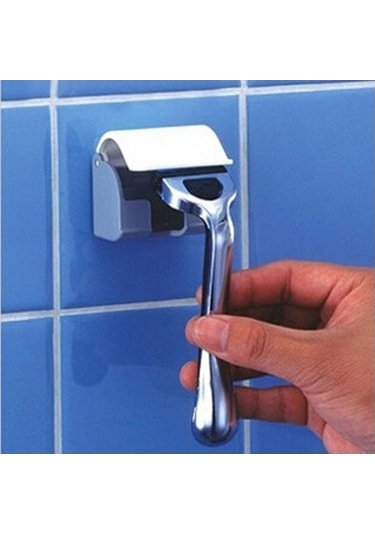 Beyaz Viskon Manuel Tıraş Makinesi Askılı Depolama Rafı Kılıfla Beyaz