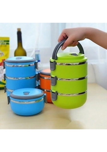 Sunshine011 1 Katman Paslanmaz Çelik Izotermal Yemek Kabı, Sızdırmaz Taşınabilir Rastgele