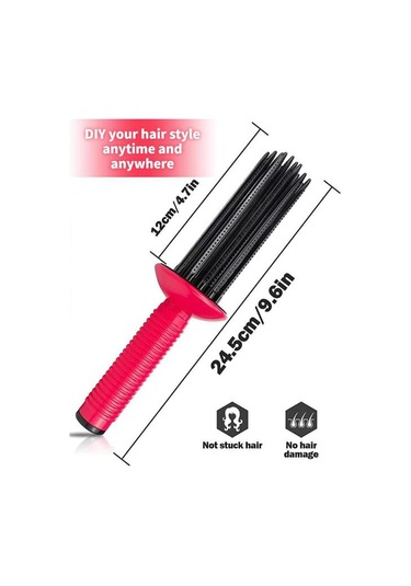 Xurunkeji Sıcak Hava Kıvırıcı Tarak Sıcak Hava Şekillendirici Fırça Saç Kıvırma Rulosu Tarak Hava Hacimli Tarak Saç Şekillendirici Rulosu Kıvırma Fırçası