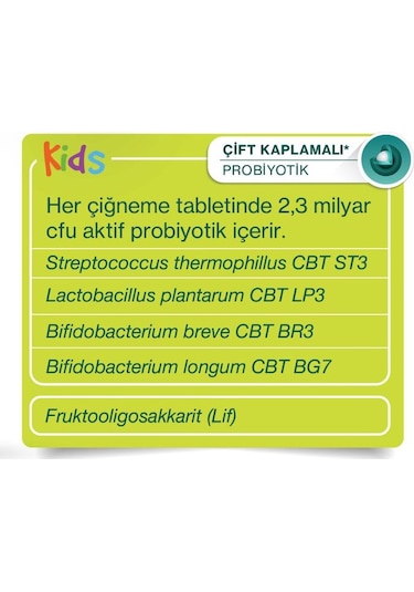 Nbl Probiotic Kids 30 Çiğneme   Tableti