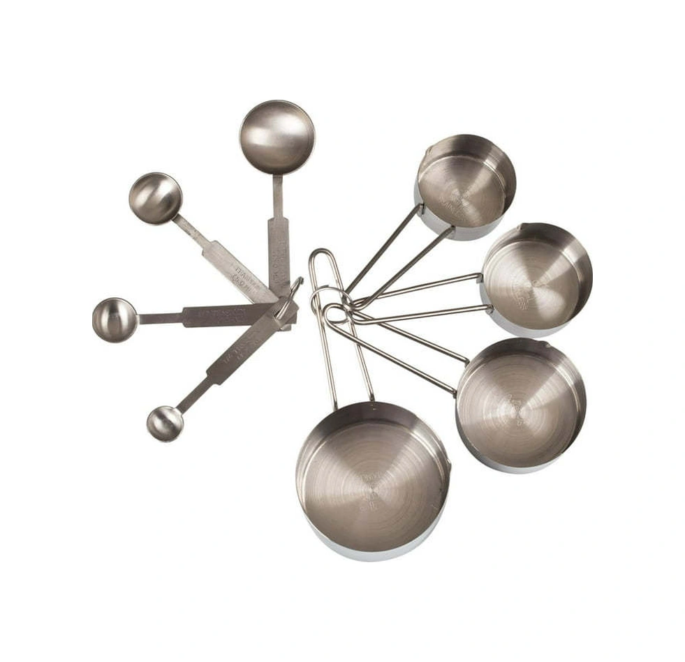 Konesam Stokelebilir 8 Parça Paslanmaz Çelik Ölçü Kase Ve Kaşık Seti - Pişirme Ve Pastacılık İçin Dayanıklı Ölçü Araçları