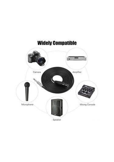 Profesyonel Ses Kablosu: Ggiant Xlr Dişi - 1/4 Ts Mono Gürültü Azaltmalı 5m Mikrofon Kablosu