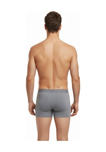 İki Yıldız Erkek Likralı Boxer Düz Renk Bgl-st05007 Gri